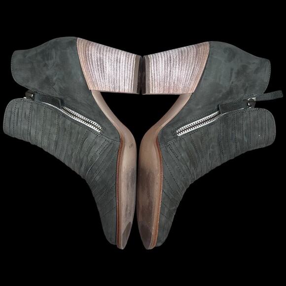 PAUL GREEN Malibu Green Nubuck Women's Size US 9 / UK 7 Sliced Zip Ankle Bootie - Picture 9 of 16